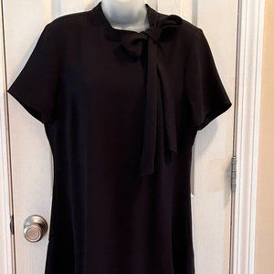 CECE Women's Short Sleeve A-Line Bow Neck Dress